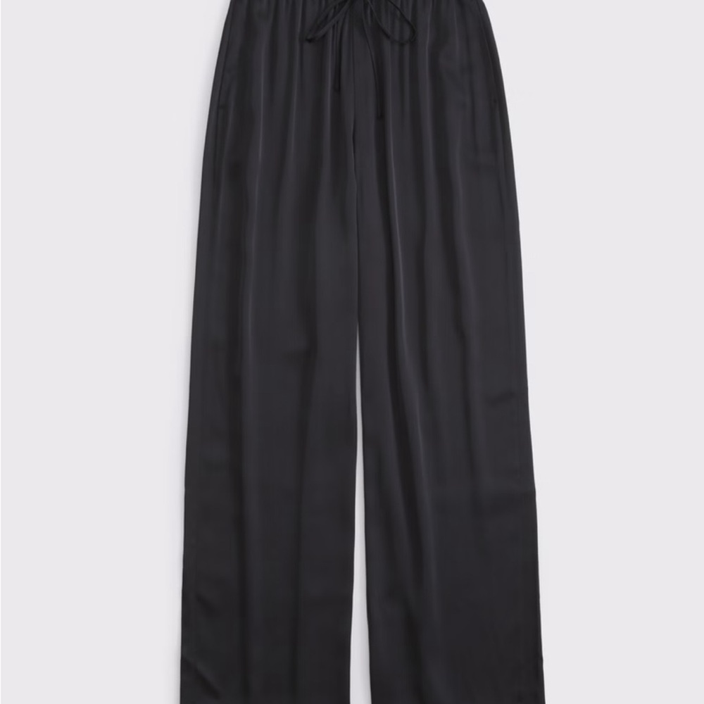 Abercrombie & Fitch Black Satin Pants